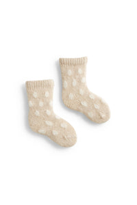 Lisa b Baby cashmere angora wool dot socks