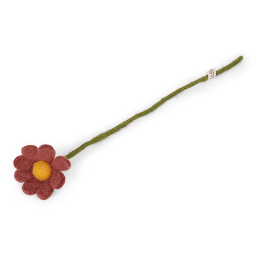 Gry &Sif Felt Anemone Flower - Dusty Red