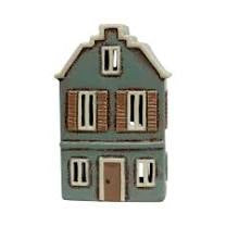 Alsace Tealight House with Shutters - Blue