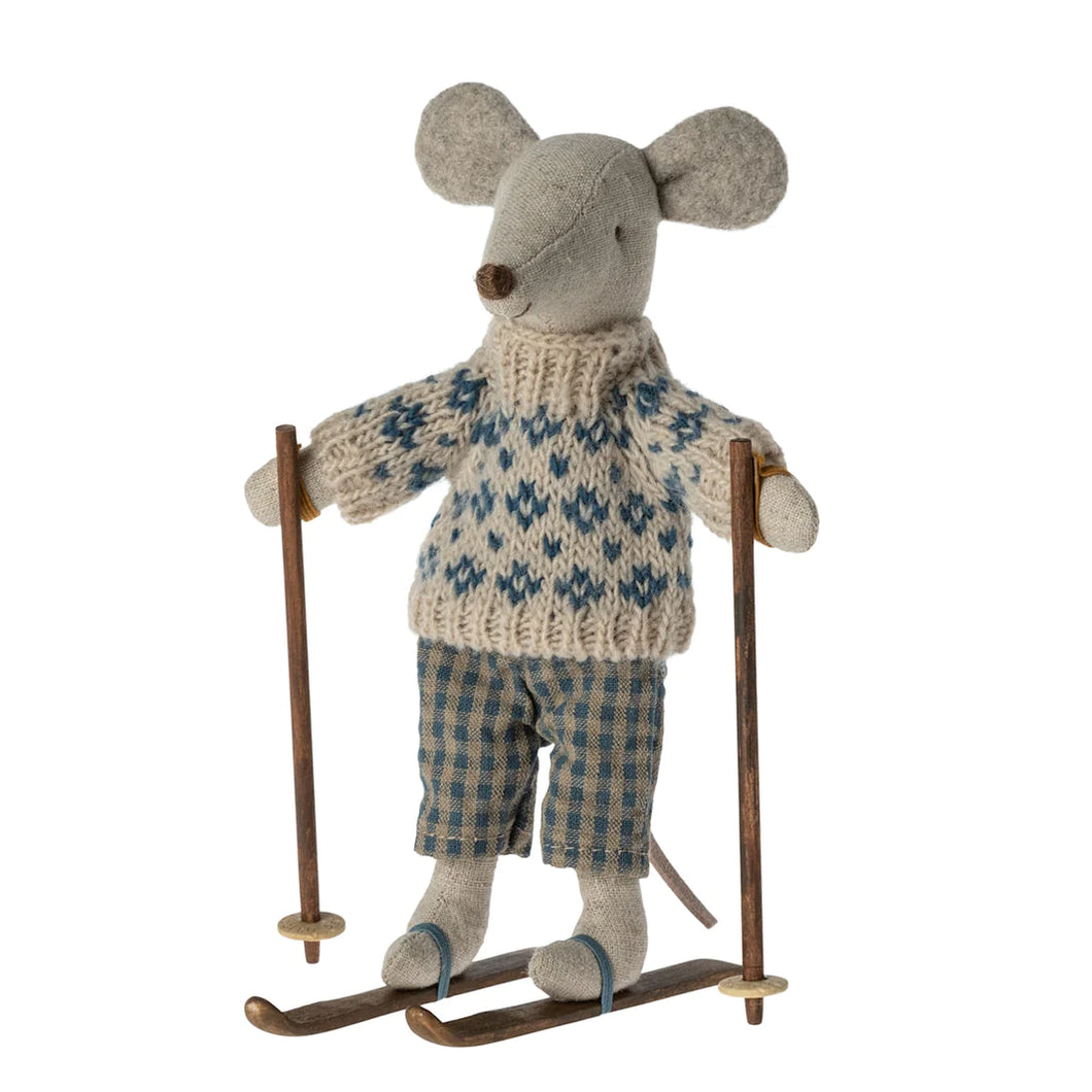 Maileg Winter Mouse with Skis - Dad