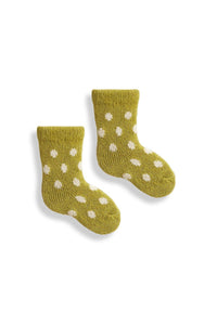 Lisa b Baby cashmere angora wool dot socks