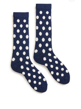 Load image into Gallery viewer, Lisa b Men&#39;s dotty wool cashmere crew socks