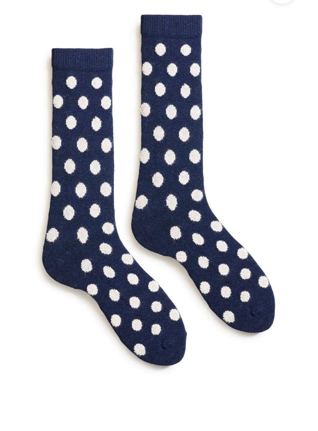 Lisa b Men's dotty wool cashmere crew socks