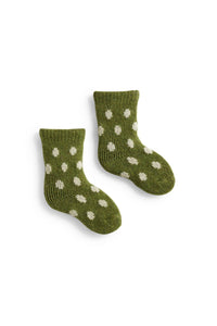 Lisa b Baby cashmere angora wool dot socks